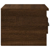 Wall-mounted Bedside Cabinet Brown Oak 41.5x36x28cm - Close-Up Angle