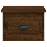 Wall-mounted Bedside Cabinets 2 pcs Brown Oak 41.5x36x28cm - Close-Up Angle