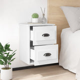 Wall-mounted Bedside Cabinet White 41.5x36x53cm - Side View