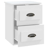 Wall-mounted Bedside Cabinet White 41.5x36x53cm - Rear View