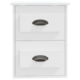 Wall-mounted Bedside Cabinet White 41.5x36x53cm - Close-Up Angle