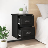 Wall-mounted Bedside Cabinet Black 41.5x36x53cm - Side View