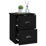 Wall-mounted Bedside Cabinet Black 41.5x36x53cm - 45-Degree Angle