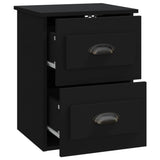 Wall-mounted Bedside Cabinet Black 41.5x36x53cm - Rear View