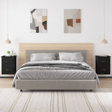 Wall-mounted Bedside Cabinets 2 pcs Black 41.5x36x53cm - Side View