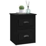 Wall-mounted Bedside Cabinets 2 pcs Black 41.5x36x53cm - 45-Degree Angle