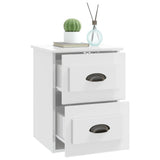 Wall-mounted Bedside Cabinet High Gloss White 41.5x36x53cm - 45-Degree Angle
