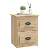 Wall-mounted Bedside Cabinet Sonoma Oak 41.5x36x53cm - Top-Down View