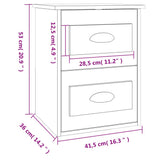 Wall-mounted Bedside Cabinet Sonoma Oak 41.5x36x53cm