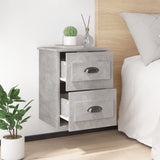 Wall-mounted Bedside Cabinet Concrete Grey 41.5x36x53cm - Side View