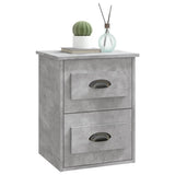 Wall-mounted Bedside Cabinet Concrete Grey 41.5x36x53cm - Top-Down View