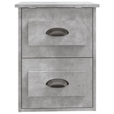 Wall-mounted Bedside Cabinet Concrete Grey 41.5x36x53cm - Close-Up Angle