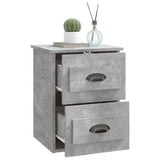 Wall-mounted Bedside Cabinets 2 pcs Concrete Grey 41.5x36x53cm - Rear View