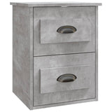 Wall-mounted Bedside Cabinets 2 pcs Concrete Grey 41.5x36x53cm - Close-Up Angle
