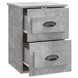 Wall-mounted Bedside Cabinets 2 pcs Concrete Grey 41.5x36x53cm - Low Angle