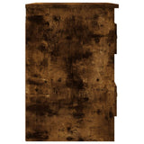 Wall-mounted Bedside Cabinet Smoked Oak 41.5x36x53cm - Low Angle