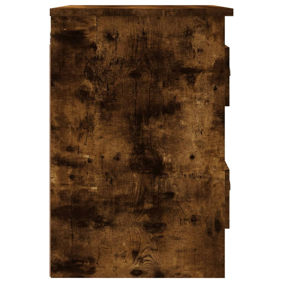 Wall-mounted Bedside Cabinet Smoked Oak 41.5x36x53cm