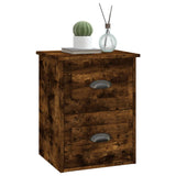 Wall-mounted Bedside Cabinets 2 pcs Smoked Oak 41.5x36x53cm - 45-Degree Angle