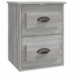 Wall-mounted Bedside Cabinet Grey Sonoma 41.5x36x53cm