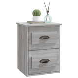 Wall-mounted Bedside Cabinet Grey Sonoma 41.5x36x53cm - Top-Down View