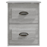 Wall-mounted Bedside Cabinet Grey Sonoma 41.5x36x53cm - Close-Up Angle