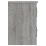 Wall-mounted Bedside Cabinet Grey Sonoma 41.5x36x53cm - Low Angle