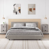 Wall-mounted Bedside Cabinets 2 pcs Grey Sonoma 41.5x36x53cm - Side View