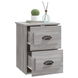 Wall-mounted Bedside Cabinets 2 pcs Grey Sonoma 41.5x36x53cm - Rear View