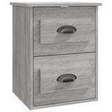 Wall-mounted Bedside Cabinets 2 pcs Grey Sonoma 41.5x36x53cm - Close-Up Angle