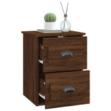 Wall-mounted Bedside Cabinet Brown Oak 41.5x36x53cm - 45-Degree Angle