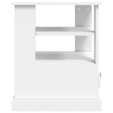 Side Table White 50x50x60 cm Engineered Wood - Close-Up Angle