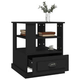 Side Table Black 50x50x60 cm Engineered Wood - 45-Degree Angle
