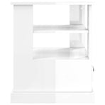 Side Table High Gloss White 50x50x60 cm Engineered Wood
