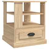 Side Table Sonoma Oak 50x50x60 cm Engineered Wood - Front View