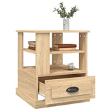 Side Table Sonoma Oak 50x50x60 cm Engineered Wood - Low Angle