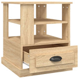 Side Table Sonoma Oak 50x50x60 cm Engineered Wood - 45-Degree Angle