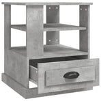Side Table Concrete Grey 50x50x60 cm Engineered Wood