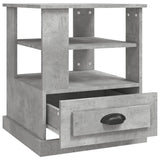 Side Table Concrete Grey 50x50x60 cm Engineered Wood - Low Angle