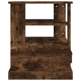 Side Table Smoked Oak 50x50x60 cm Engineered Wood - Close-Up Angle