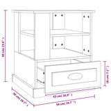 Side Table Smoked Oak 50x50x60 cm Engineered Wood - Extra Image