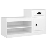 Shoe Cabinet White 100x42x60 cm Engineered Wood - Front View