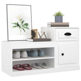 Shoe Cabinet White 100x42x60 cm Engineered Wood - Top-Down View