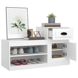 Shoe Cabinet White 100x42x60 cm Engineered Wood - 45-Degree Angle