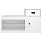 Shoe Cabinet White 100x42x60 cm Engineered Wood - Rear View