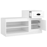 Shoe Cabinet White 100x42x60 cm Engineered Wood - Low Angle