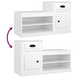 Shoe Cabinet White 100x42x60 cm Engineered Wood - Extra Image