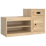 Shoe Cabinet Sonoma Oak 100x42x60 cm Engineered Wood - Front View