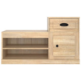 Shoe Cabinet Sonoma Oak 100x42x60 cm Engineered Wood - Rear View