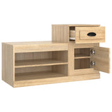 Shoe Cabinet Sonoma Oak 100x42x60 cm Engineered Wood - Low Angle