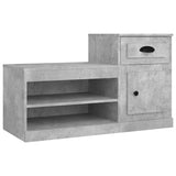 Shoe Cabinet Concrete Grey 100x42x60 cm Engineered Wood - Front View